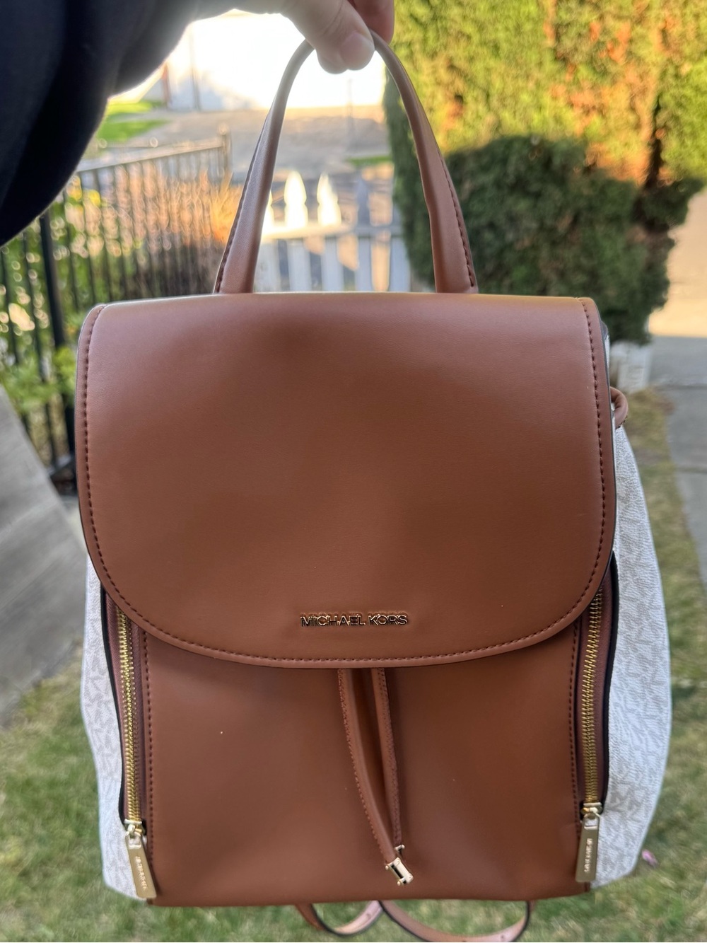 Michael Kors Backpack Bag Phoebe Medium Flap Drawstring Backpack